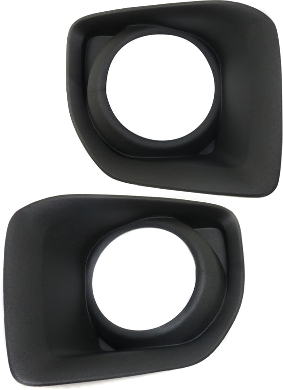 Pair/Set - Front Fog Light Bezel for GMC Canyon 2015-2020, Right (Passenger) and Left (Driver) Molding, Textured Black, Replacement Set