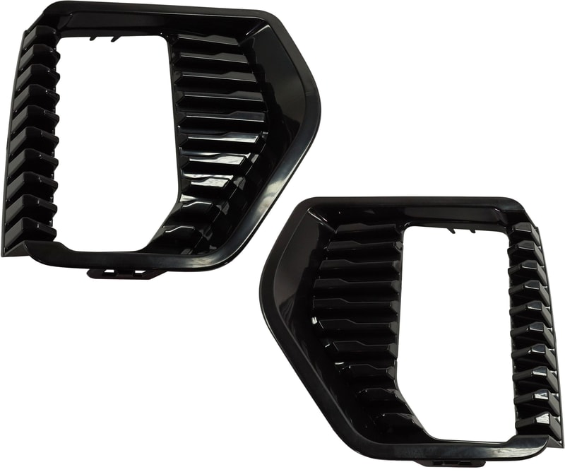 Front Fog Light Molding for GMC Sierra 1500 (2019-2021), Sierra 1500 Limited (2022-2022), Right (Passenger) and Left (Driver), Textured Black Replacement Pair/Set