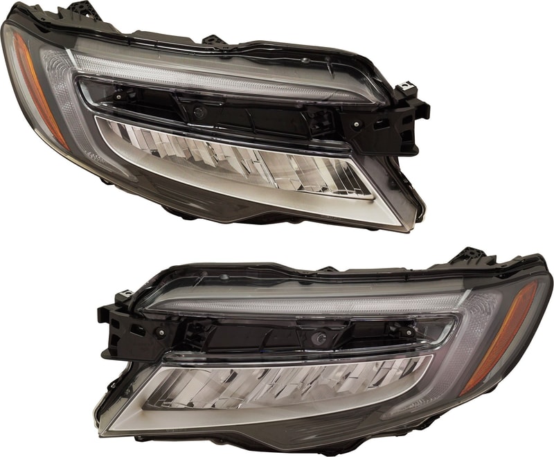 Headlight Assembly Pair/Set for 2019-2021 Passport/2019-2022 Pilot, LED, Right (Passenger) and Left (Driver), Elite/Touring Models, Replacement