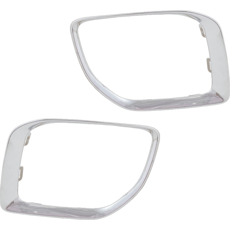 Front Fog Light Molding Pair/Set for GMC Canyon 2017-2020, Right (Passenger) and Left (Driver), Chrome, Replacement