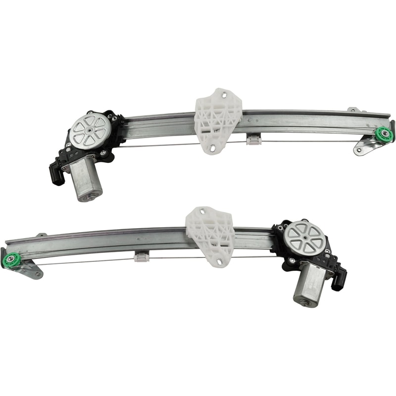 Front Window Regulator Pair/Set for Honda Accord 2013-2017, Right (Passenger) and Left (Driver), Power with Motor, Sedan, Replacement