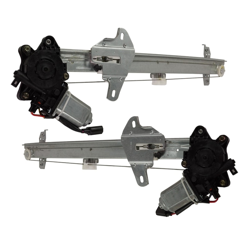 Front Window Regulator Pair/Set for Honda Civic Hatchback 2017-2021, Right (Passenger) and Left (Driver), with Motor, 6 Pin - Replacement