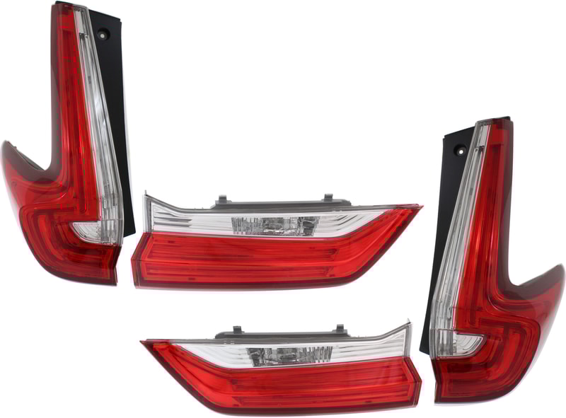 Tail Light Assembly Pair/Set for Honda CR-V 2017-2019, Inner and Outer, Right (Passenger) and Left (Driver) Replacement