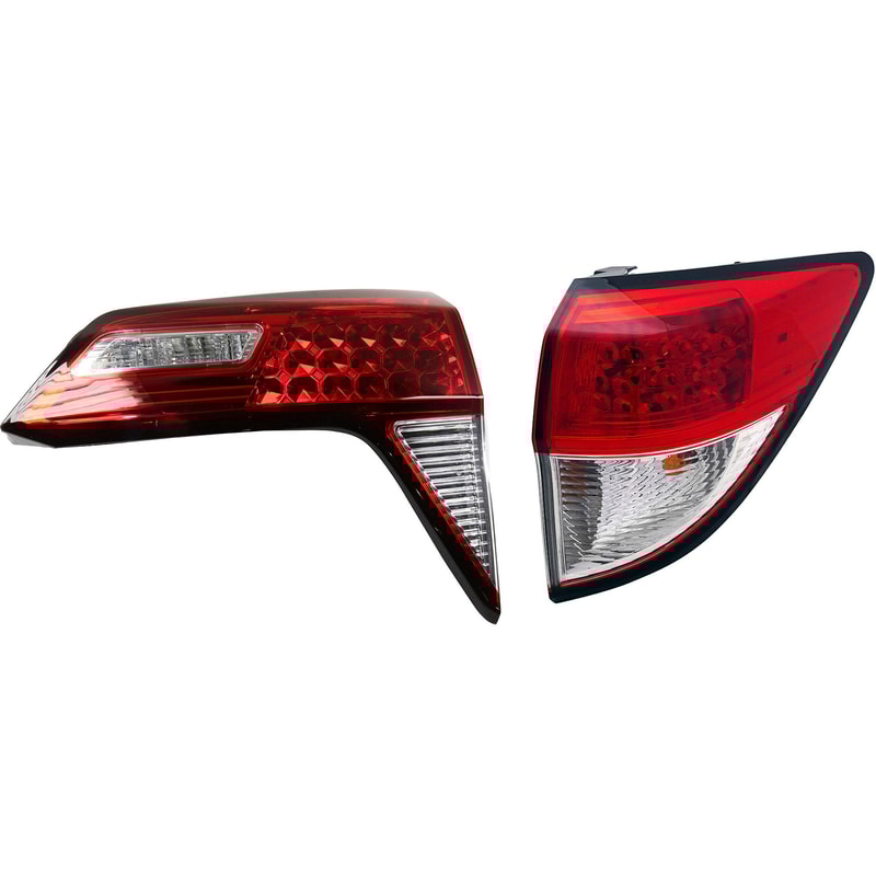 Tail Light Assembly Set for Honda HR-V (2019-2022), Right (Passenger) Inner and Outer, Halogen Replacement