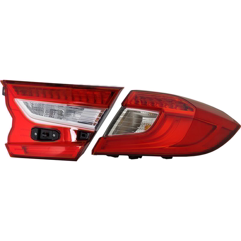 Tail Light Set for Honda Accord 2018-2022, Right (Passenger) Side, Inner and Outer Replacement