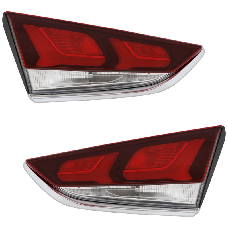 LED Tail Light Assembly Inner Pair/Set for 2018-2019 Hyundai Sonata, Right (Passenger) and Left (Driver), Excludes Hybrid Model, Replacement