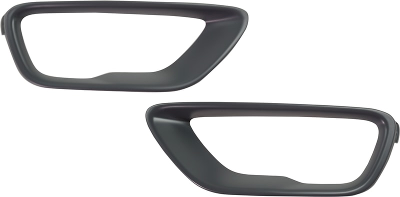 Front Fog Light Molding Pair/Set for 2014-2022 Jeep Grand Cherokee WK, Right (Passenger) and Left (Driver), Primed (Ready to Paint), Suitable for 80th Anniversary, Laredo, Overland, Limited w/o Limited X Package, and 2014-2016 Summit Models, Replacement