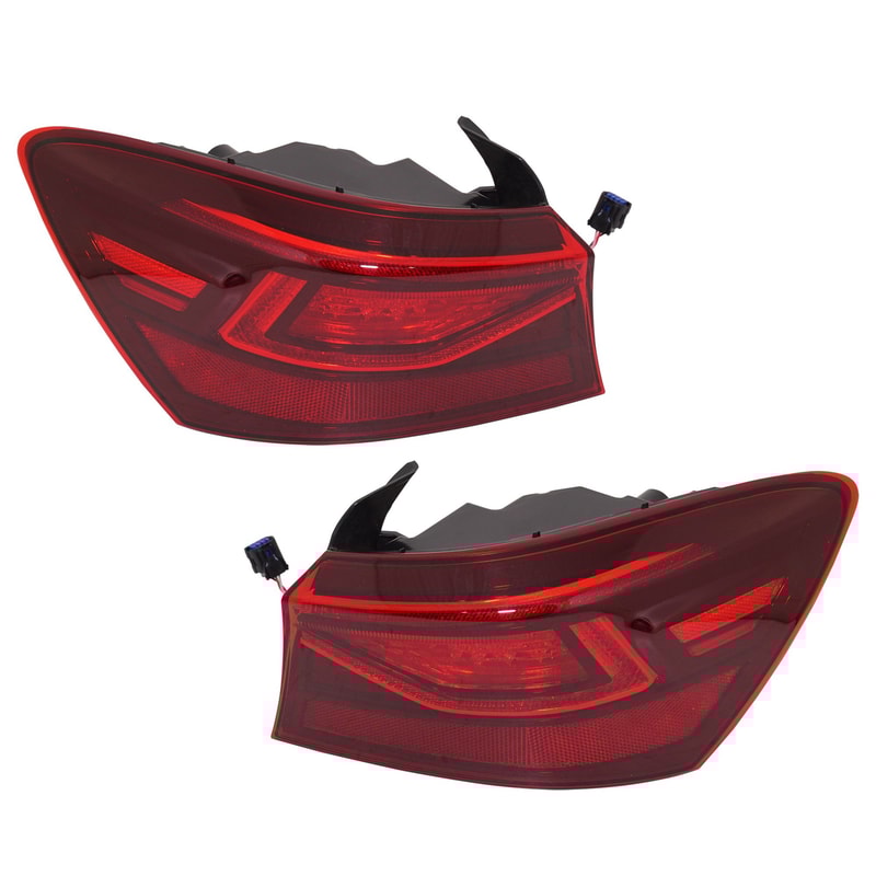 LED Tail Light Assembly Pair/Set for Kia Forte 2019-2021, Right (Passenger) and Left (Driver) Outer, Replacement