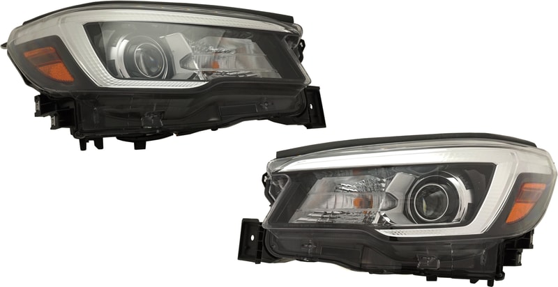 Headlight Pair/Set for Subaru Forester 2019-2020, Right (Passenger) and Left (Driver), Fits Base, Convenience, Premium, Touring, Sport Models, Replacement