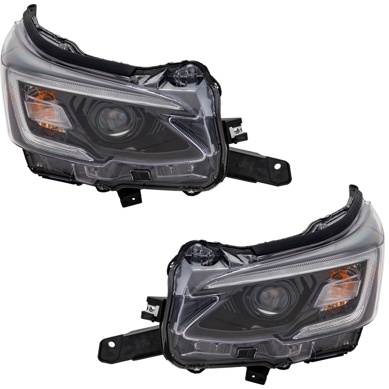 Headlight Assembly Pair/Set for 2020 Subaru Outback/Legacy, Right (Passenger) and Left (Driver), LED, Base/Onyx Edition XT/Premium/Sport Models, without Steering Responsive Headlights, Replacement