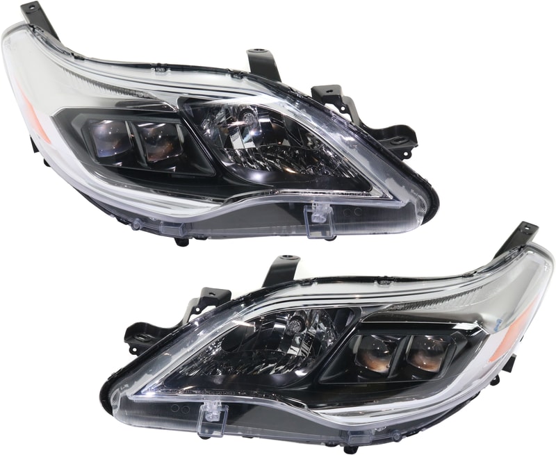 Headlight Assembly Pair/Set for 2016-2018 Toyota Avalon, Right (Passenger) and Left (Driver), Halogen, Fits XLE/XLE Plus/XLE Premium/Touring/Hybrid XLE Plus/Hybrid XLE Premium Models, Replacement