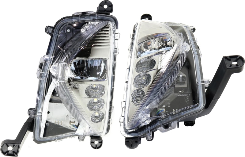 Front Fog Light Cover for Toyota Camry 2021-2022, Primed (Ready to Paint), Right (Passenger) and Left (Driver) Replacement Pair/Set