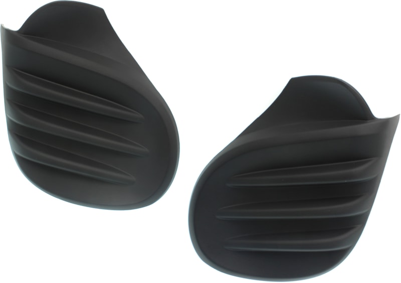 Front Fog Light Cover Pair/Set for 2016 Toyota Prius C, Black, Right (Passenger) and Left (Driver) Replacement