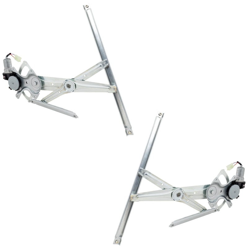 Pair/Set - Front Window Regulator with Motor for Toyota XA 2004-2006, RAV4 2006-2012, Right (Passenger) and Left (Driver), Power, Japan Built Vehicle, Replacement Set