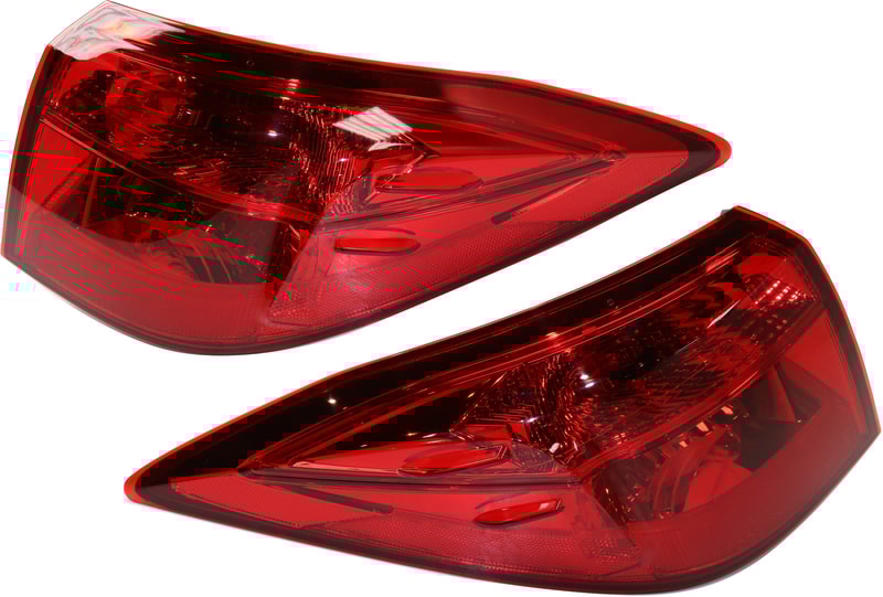 Tail Light Assembly Pair/Set for Toyota Corolla 2017-2019, Right (Passenger) and Left (Driver), Outer, Excludes CE/L/LE/LE Eco Models, Replacement