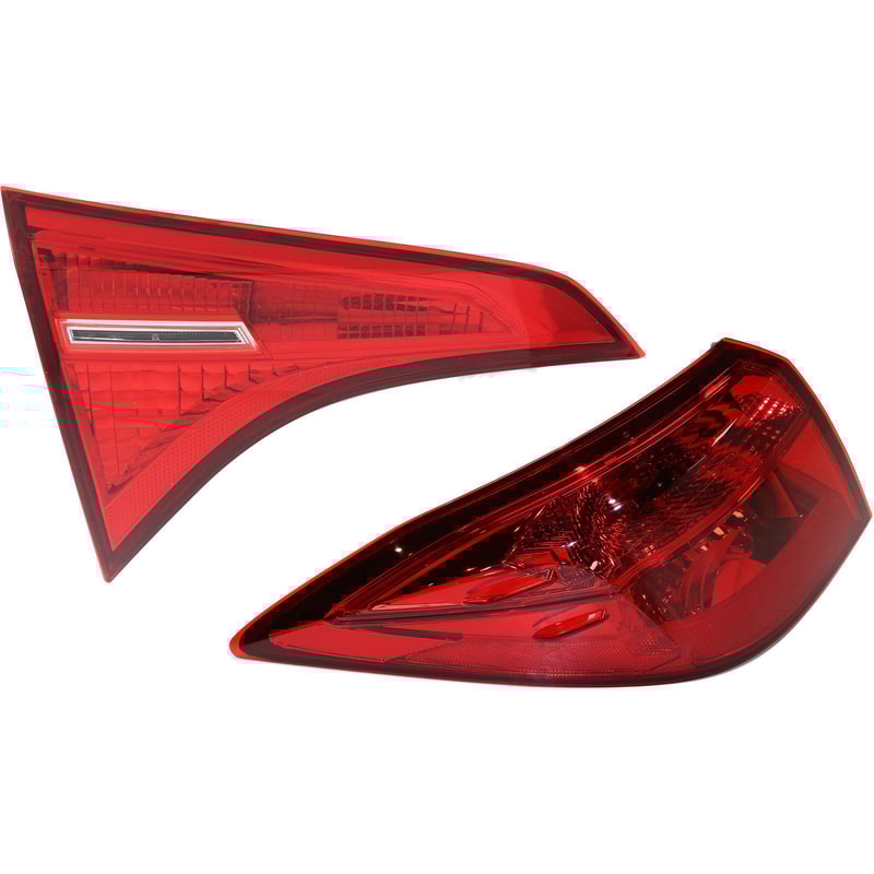 Tail Light Set for 2017-2019 Toyota Corolla, Left (Driver) Side, Inner and Outer Replacement