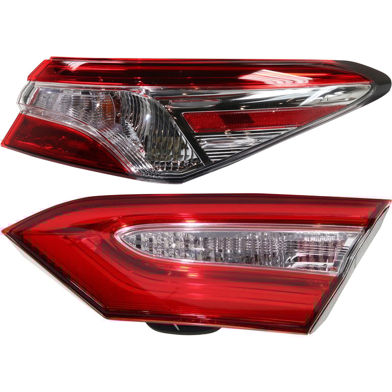 Tail Light Assembly Set for Toyota Camry 2018-2020, Right (Passenger), Inner and Outer, North America Built Vehicle Replacement