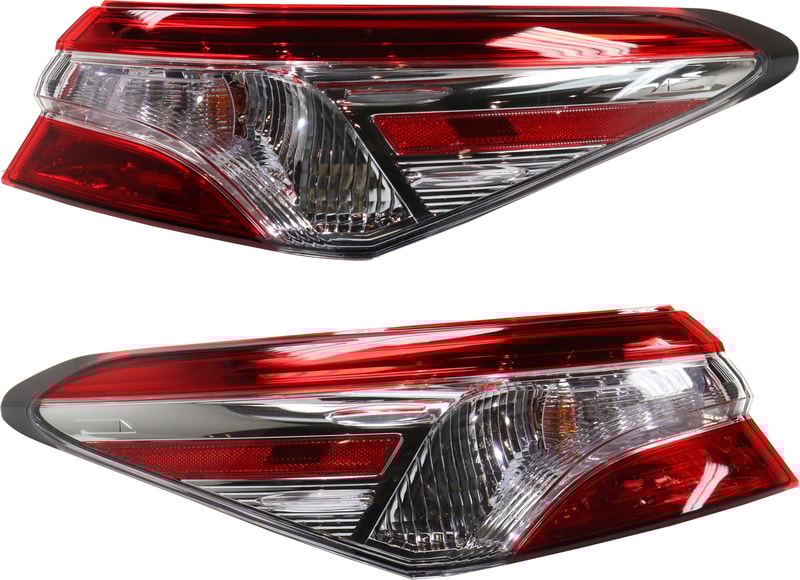 Outer Tail Light Assembly for Toyota Camry L/LE Models, 2018-2020, Right (Passenger) and Left (Driver), North America Built Vehicle, Replacement Pair/Set