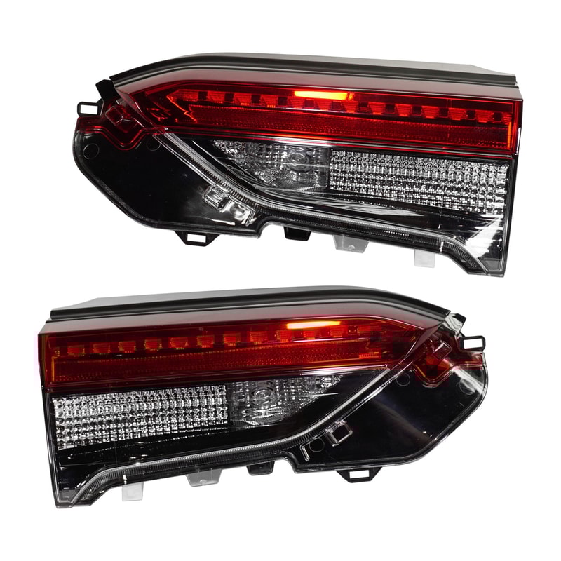 Tail Light Pair/Set for Toyota RAV4 2019-2023, Right (Passenger) and Left (Driver) Inner Lights, Mounts on Liftgate, North America Built, Replacement