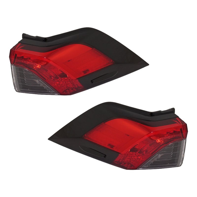 LED Tail Light Assembly for Toyota RAV4 2019-2023, Right (Passenger) and Left (Driver), Outer, Mounts on Body, North America Built, Replacement Pair/Set
