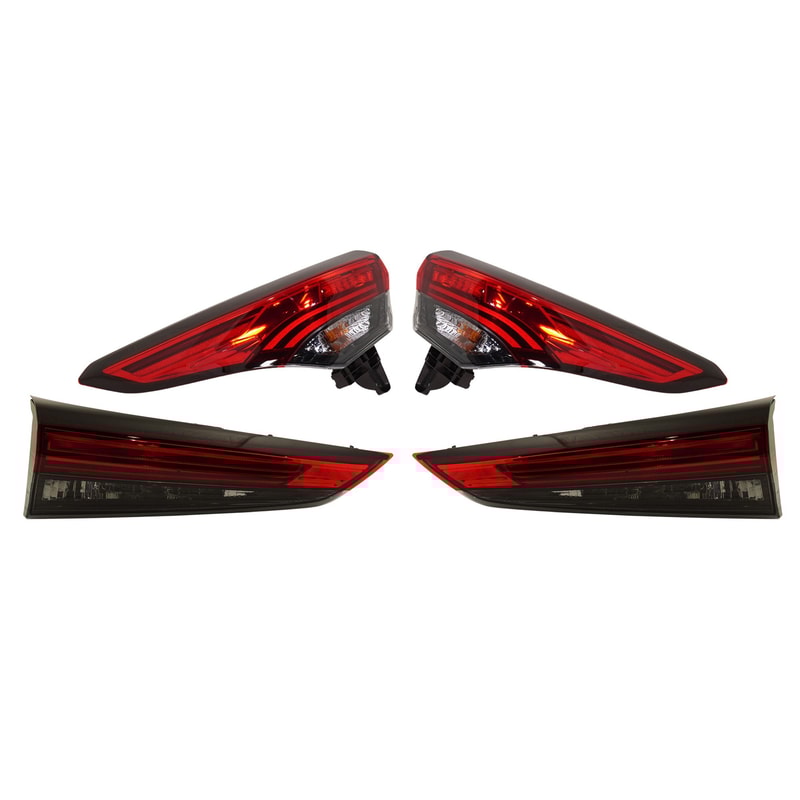 Tail Light Pair/Set for 2020-2023 Toyota Highlander, Includes Inner and Outer Right (Passenger) and Left (Driver) Replacement Lights