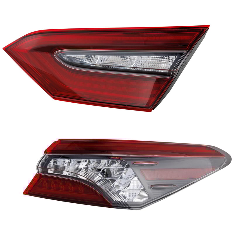 Inner and Outer Tail Light Assembly Set for 2021-2022 Toyota Camry, Right (Passenger) Side, Built for North America Vehicles - Replacement