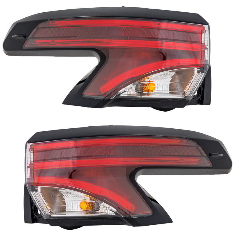 Outer Tail Light Assembly for Toyota Sienna LE/XLE Models, 2021-2022, Right (Passenger) and Left (Driver), Halogen, Replacement Pair/Set
