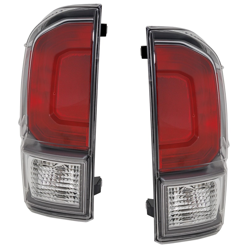 Pair/Set - Tail Light Assembly for Toyota Tacoma 2020-2023, Right (Passenger) and Left (Driver), Halogen, without Black Bezel, TRD Sport/TRD Off-Road Model Replacement Set