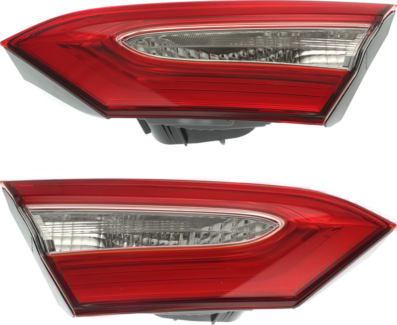 Tail Light Assembly Pair/Set for 2018-2019 Toyota Camry Right (Passenger) and Left (Driver), Inner, SE/North America Built Vehicle and Hybrid SE Models, Up to October 2018, Replacement