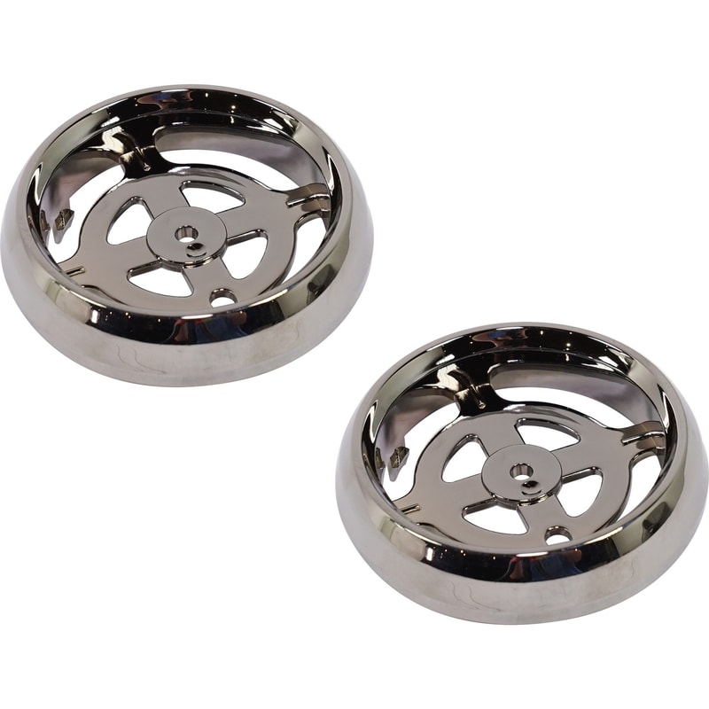 Rear Bumper Reflector Pair/Set for 2018-2020 Toyota Sienna SE Model, Pack of 2, Right (Passenger) and Left (Driver) Cover Reflectors, Chrome, Replacement