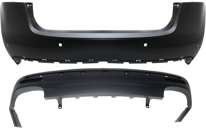 Rear Bumper Cover Set for Toyota Avalon 2016-2017, Upper and Lower, Replacement Set, 2-Piece