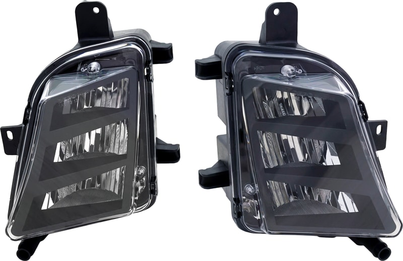 LED Front Fog Light Assembly Pair/Set for Volkswagen Golf/GTI 2015-2017, Includes Right (Passenger) and Left (Driver) Lights, Replacement