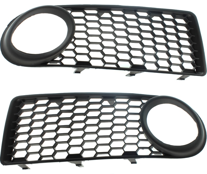 Front Fog Light Molding Pair/Set for 2006-2010 Volkswagen Beetle, Right (Passenger) and Left (Driver), Primed (Ready to Paint) Replacement