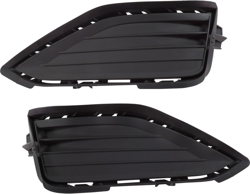 Front Fog Light Cover for Volkswagen Jetta 2019-2021, Right (Passenger) and Left (Driver), Textured Black Outer Grille Replacement Pair/Set 