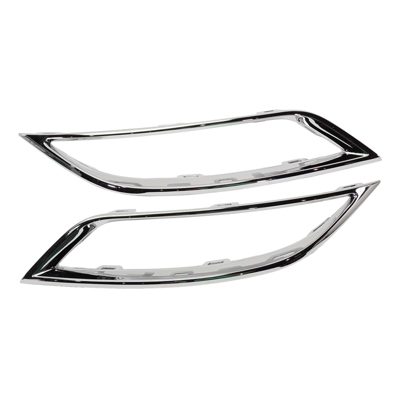 Rear Bumper Molding Pair/Set for Volkswagen Jetta 2019-2021, Lower, Silver, Includes Right (Passenger) and Left (Driver) Side, Replacement