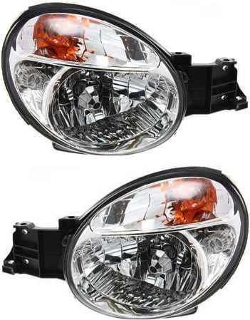 Headlight Assembly for 2002-2003 Subaru Impreza, Halogen, Right (Passenger) and Left (Driver) Side, Replacement Pair/Set