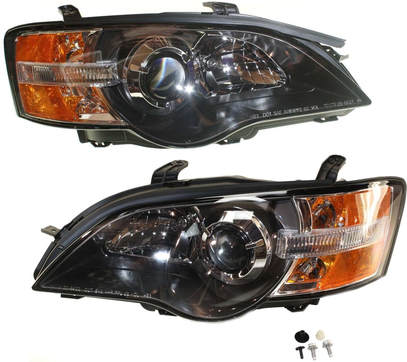 Headlight Assembly for Subaru Legacy 2005, Halogen, Includes Right (Passenger) and Left (Driver) Side, Replacement Pair/Set