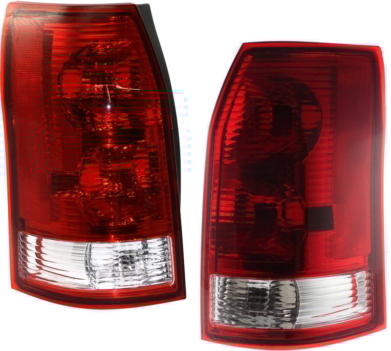 Tail Light Lens and Housing Pair/Set for 2002-2007 Saturn Vue, Right (Passenger) and Left (Driver), Replacement 