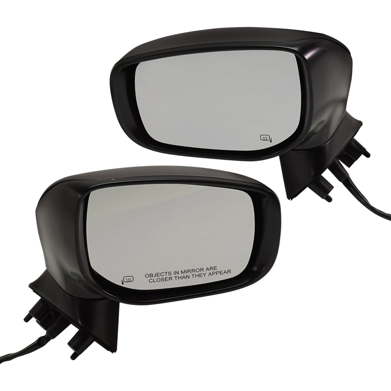 Power Mirror Pair/Set for Subaru Legacy/Outback 2018-2019, Right (Passenger) and Left (Driver), Manual Folding, Heated, Textured, without Blind Spot Detection and Signal Light, Replacement