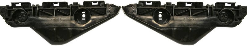 Front Bumper Retainer Pair/Set for Toyota Yaris Sedan 2007-2012, Right (Passenger) and Left (Driver) Side Cover, Plastic, Replacement