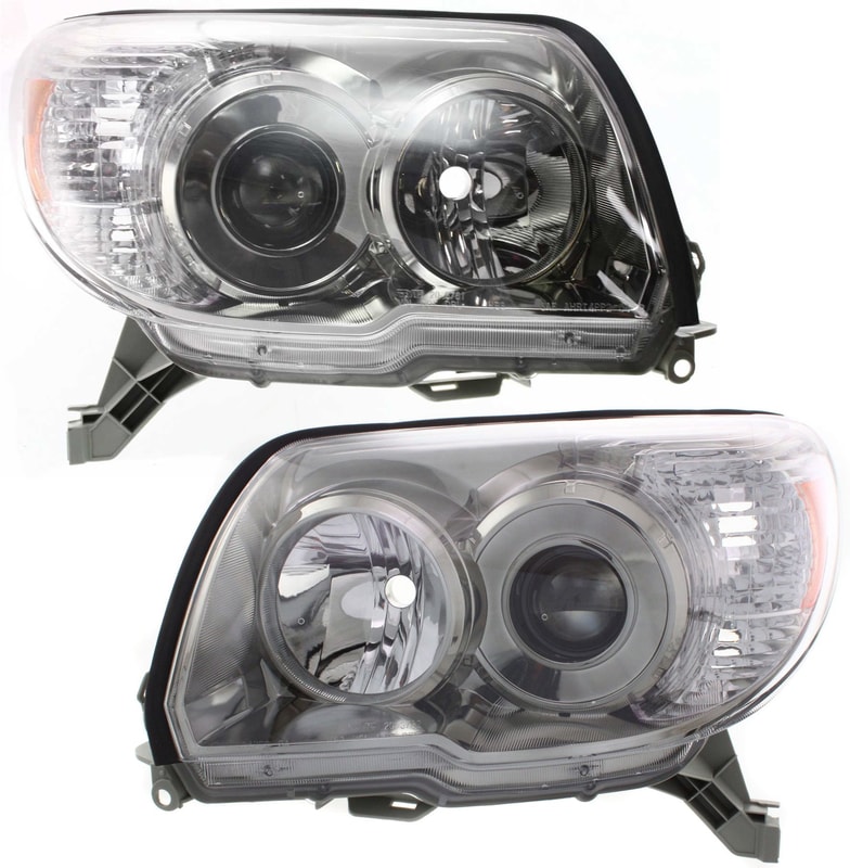 Headlight Pair/Set for Toyota 4Runner Sport Model, 2006-2009, Right (Passenger) and Left (Driver), Lens and Housing Replacement