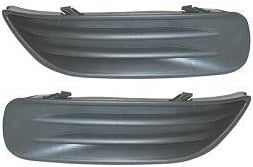 Front Fog Light Cover for 2003-2004 Toyota Corolla, Right (Passenger) and Left (Driver), Primed (Ready to Paint) Replacement Pair/Set