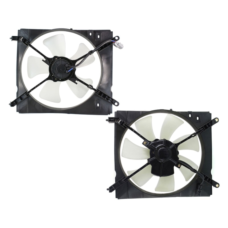 A/C Fan Shroud Assembly Pair/Set for Toyota Camry 2000-2001, Right (Passenger) and Left (Driver), 4 Cylinder, USA Built Replacement
