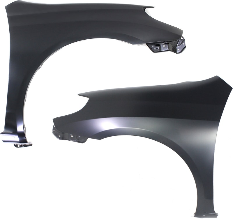 Front Fender Pair/Set for Toyota Matrix 2003-2008 XR/XRS Models, Right (Passenger) and Left (Driver), Primed (Ready to Paint), with Rocker Molding Holes, Replacement