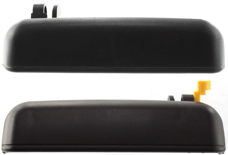 Front Door Handle Pair/Set for Toyota Tercel 1995-1999, Right (Passenger) and Left (Driver) Side, Outside Plastic, Textured Black without Keyhole, Replacement