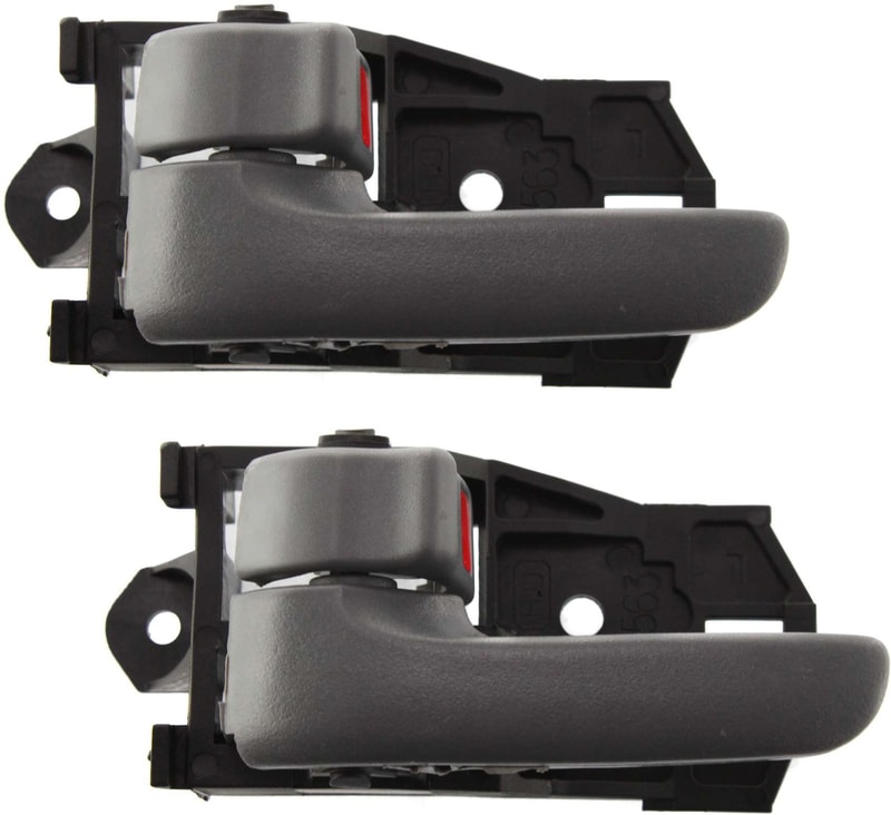 Front Interior Door Handle Left (Driver) for Toyota Camry / ES300 / Sienna, 1997-2001 / 1999-2003, Set of 2, Gray Lever, w/o Case, Replacement, Japan/USA Built - Can Be Used for Rear