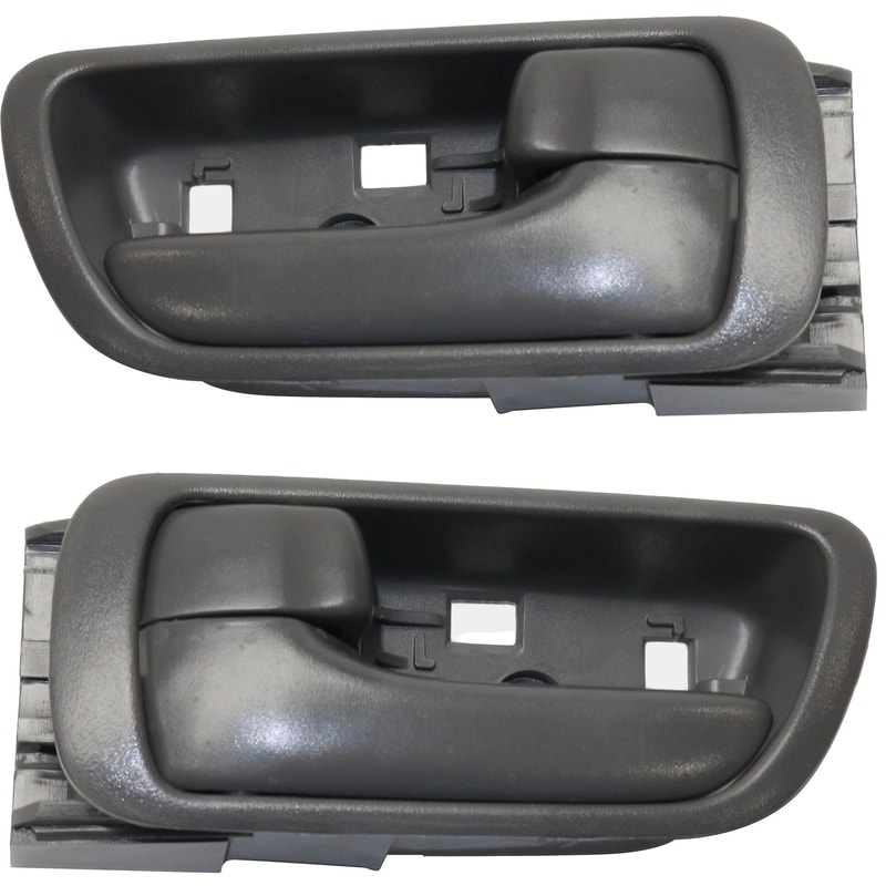 Front Door Handle Pair/Set for 2002-2006 Toyota Camry, Right (Passenger) and Left (Driver) Included, Inside, Textured Gray, Japan/USA Built, Replacement