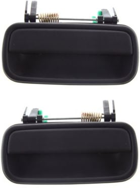 Rear Door Handle Pair/Set for 2001-2004 Toyota Tacoma, Right (Passenger) and Left (Driver), Outside, Textured Black Replacement