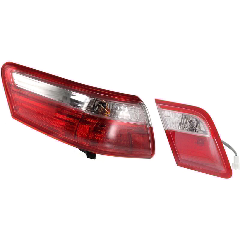 Tail Light Set for 2007-2009 Toyota Camry, Left (Driver) Side, Inner and Outer, Halogen, Replacement