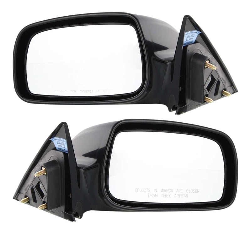 Power Mirror Pair/Set for 2004-2008 Toyota Solara, Right (Passenger) and Left (Driver), Non-Folding, Non-Heated, Paintable Replacement